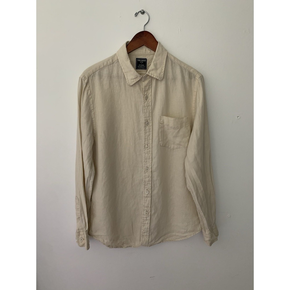 Todd Snyder Baird McNutt Irish Linen Button Down Shirt M Beige Closet Staple